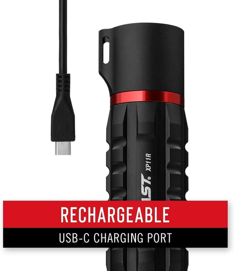 Coast XP11R Rechargeable LED Flashlight 2100 Lumens Dual Power Slide Focus IP54
