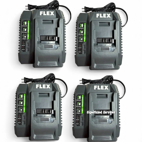 Flex 24V Fast Charger for Flex Lithium Ion Battery Charger FX0411 160W LOT of 4