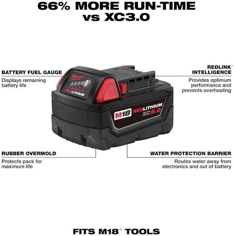 M18 REDLITHIUM XC5.0 Extended Capacity Lithium Ion Battery (10 Pk)