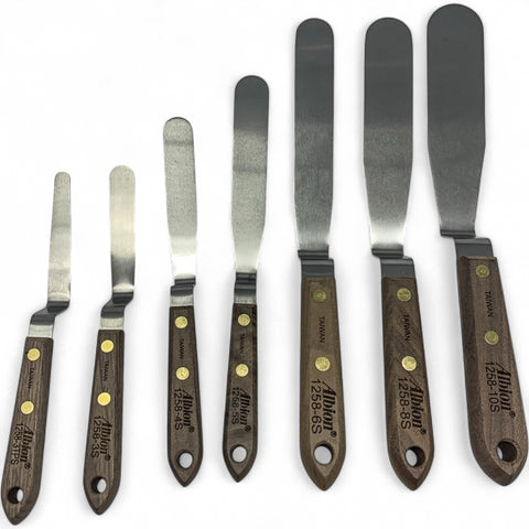 Albion Engineering 1258-G01 7-Piece Classic Offset Caulk Tooling Spatula Set
