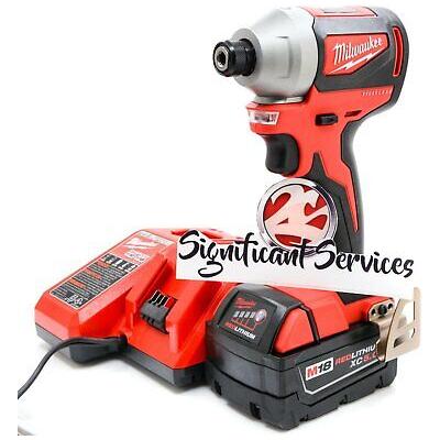 Milwaukee 2850-20 M18 18V Brushless Cordless 1/4 in. Impact Driver 5.0 Ah Kit