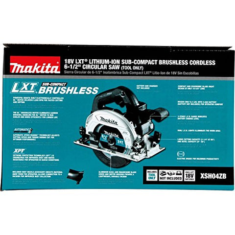 Makita XSH04ZB 18V LXT Li-Ion Sub-Compact Brushless Cordless 6-1/2" Circular Saw