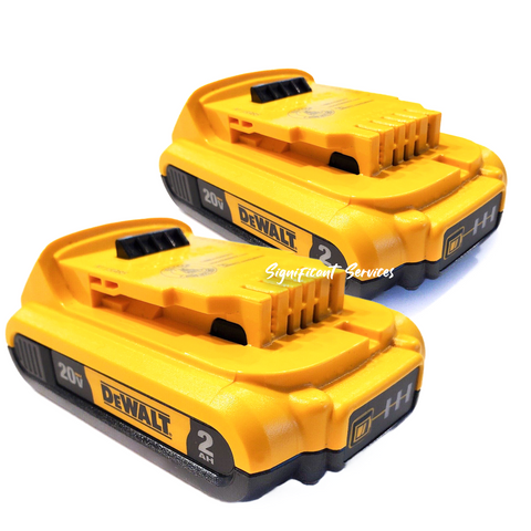 2 New Dewalt DCB203 20V Max Batteries 2.0Ah Lithium Ion Li-Ion 20 Volt DCB203-2
