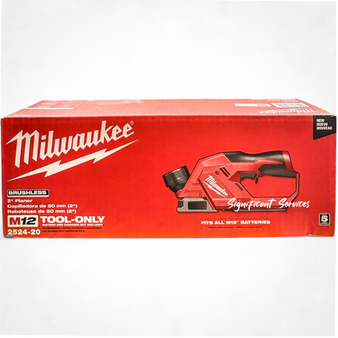 Milwaukee M12 12V 2524-20 Cordless Brushless 2" Blades Planer Hose attachment