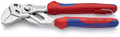 KNIPEX Tools - Pliers Wrench, Multi-Component, Tethered Attachment (8605180TBKA)