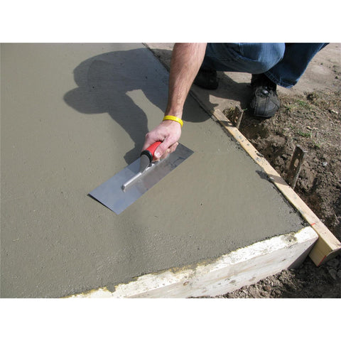 MARSHALLTOWN FT164BR QLT Concrete Finishing Trowel, 16 x 4 Inch Blue Steel Blade, Soft Grip Handle