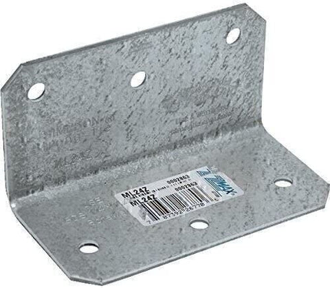 Simpson ML24Z ZMAX 12-Gauge 2" x 2" x 4" Steel Reinforcing Angle Brackets 15pk