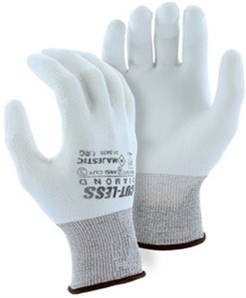 Majestic 37-3435 Medium White Dyneema Glove Poly Palm Dipped-Bulk