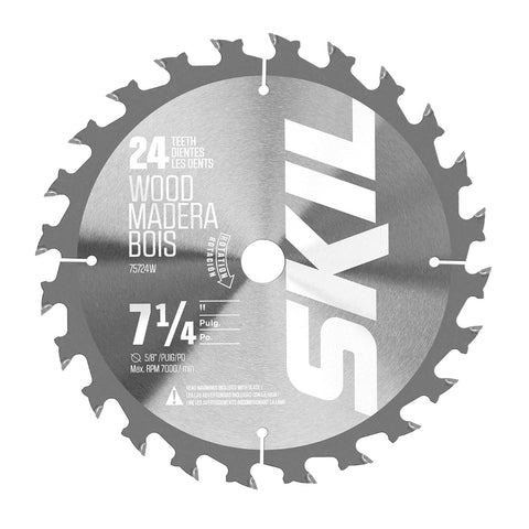 Skil 75724W 7-1/4-Inch 24-Tooth Carbide Tipped Circular Saw Blade for SKIL Circular Saw