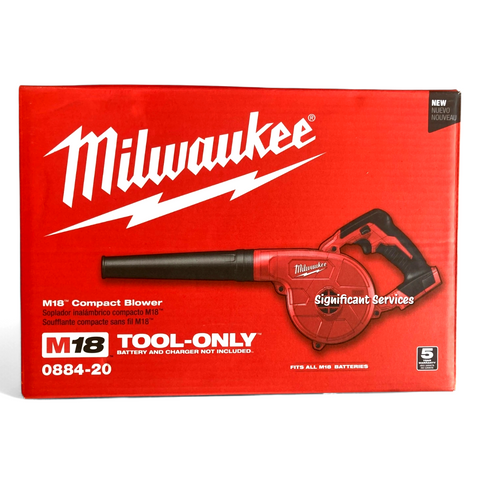 Milwaukee 0884-20 M18 18V Cordless Compact Leaf Blower Bare Tool