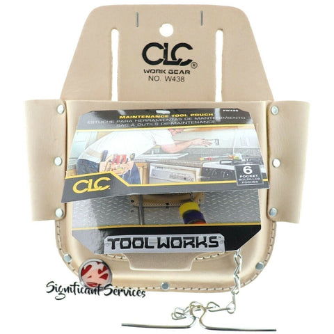 CLC Custom Leathercraft W438 Electrician 6 Pocket Tool Holder Belt Pouch