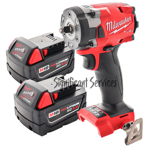 Milwaukee 2854-20 M18 18V 3/8" Fuel Impact Wrench Bare Tool 3.0 Ah Batteries