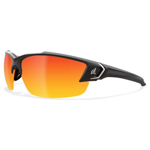 Edge TSDK216VS-G2 Khor G2 Polarized Wrap-Around Anti-Fog/Vapor Shield Safety Glasses, Anti-Scratch, Non-Slip, UV 400, Military Grade, ANSI/ISEA & MCEPS, 5.04" Wide, Black Frame/Smoke Lens