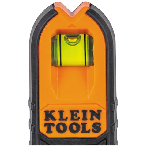 Klein Tools MSF100 Magnetic Stud Finder and Level, Compact, Wood and Metal Detector with Bubble Vial for Accurate Markings, Felt Pad Backing