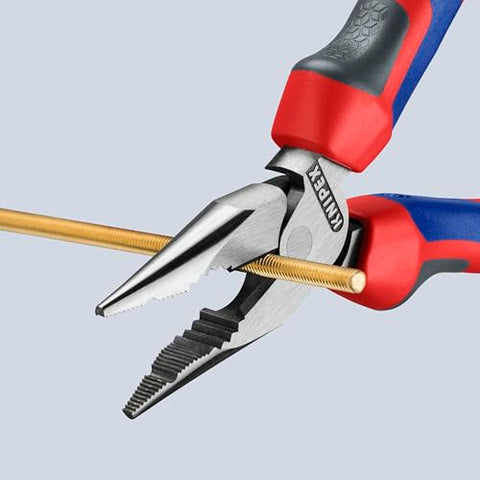 KNIPEX 08 22 145 Needle Nose Combo Pliers Multi Component Grip 8.25in