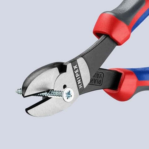KNIPEX Tools - High Leverage Diagonal Cutters, Multi-Component (7402180) 7.25-Inch Comfort Grip