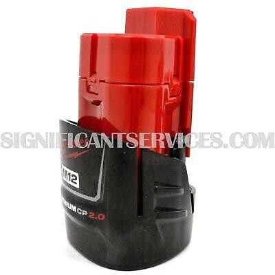 4 Genuine Milwaukee M12 12-Volt RED LITHIUM Ion 2.0 Ah 48-11-2420 Battery Packs