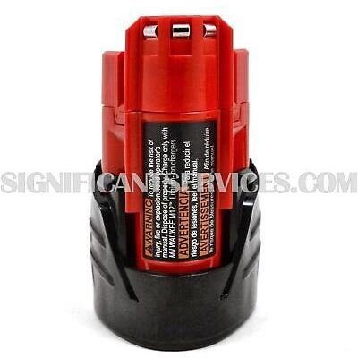 4 Genuine Milwaukee M12 12-Volt RED LITHIUM Ion 2.0 Ah 48-11-2420 Battery Packs