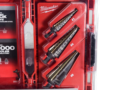 Milwaukee 48-89-9291 3 Piece Cobalt Step Drill Bit Kit Set ( #1 #4 #9) 3 Pcs