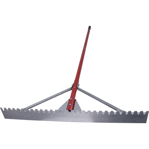 MARSHALLTOWN RED700091 Braced Asphalt Lute Rake, Blunt 36 Inch Blade, 72 Inch Aluminum Handle, Made in The USA