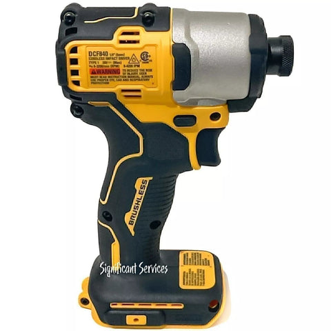 DeWALT DCF840B 20V MAX 20 Volt Brushless Cordless Battery  1/4" Impact Driver