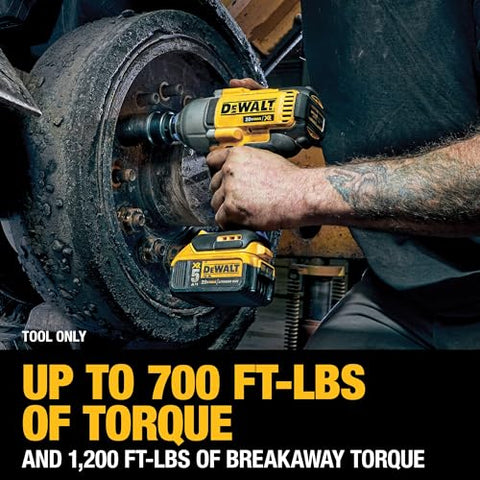 DeWALT DCF899 20V XR Brushless 1/2" Detent Impact Wrench 5.0 Ah DCB205 Batteries