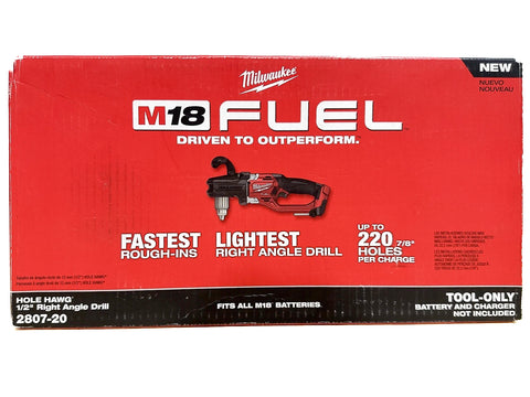Milwaukee M18 FUEL Hole Hawg 2807-20 1/2" Right Angle Cordless Drill Bare Tool