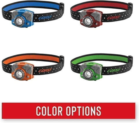 COAST 21327 FL75 435 LUMEN DUAL COLOR FOCUSING LED HEADLAMP