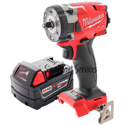 Milwaukee 2854-20 M18 18V 3/8" Fuel Impact Wrench Bare Tool 5.0 Ah Battery