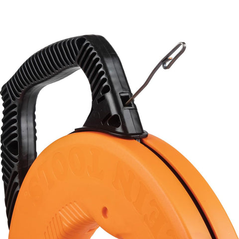 Klein Tools 56341 Electrical Fish Tape / Wire Puller, Stainless Steel with Double Loop Tip, Optimized Housing and Handle, 1/8-Inch x 240-Foot