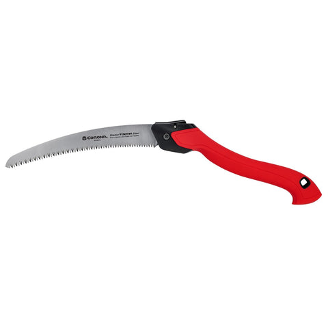 Corona Tools RazorTOOTH 10" Folding Pruning Saw – 10″ Curved Steel Blade with Ergonomic Non-Slip Handle for Gardening, Tree Trimming, Camping, Biking & Backpacking