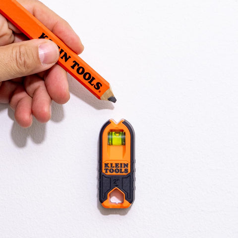 Klein Tools MSF100 Magnetic Stud Finder and Level, Compact, Wood and Metal Detector with Bubble Vial for Accurate Markings, Felt Pad Backing
