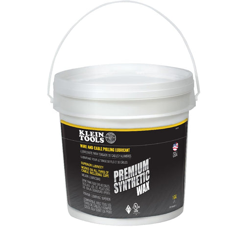 Klein Tools 51012 Premium Synthetic Wax, Made in USA, Electrical Wire and Cable Pulling Lubricant, 1-Gallon