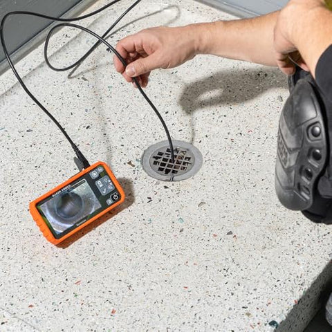 Klein Tools ET19 Wi-Fi Pro Borescope with Dual-Lens, 5.5 mm 9.8-Foot Armored Waterproof Gooseneck Snake, LEDs, 4.3-Inch LCD, Endoscope Inspection