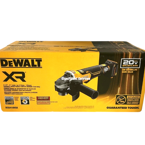 DEWALT DCG410B 20V MAX XR Brushless Cordless 4-1/2-5 in. Angle Grinder Tool Only