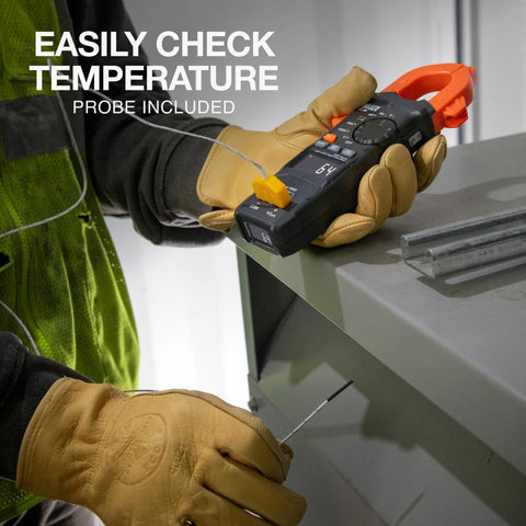 Klein Tools CL490 AC/DC Digital Clamp Meter with TRMS, Dual Display, Auto-Ranging, Current, Voltage, Resistance, Continuity, NCVT Detection, and Reverse Contrast LCD