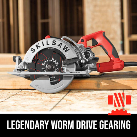 SKILSAW SPT77WML-01 15-Amp 7-1/4-Inch Lightweight Worm Drive Circular Saw Silver