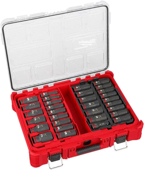 Milwaukee 49-66-6806 1/2” Impact Duty Socket Packout Set - 31 PC, Red, Black