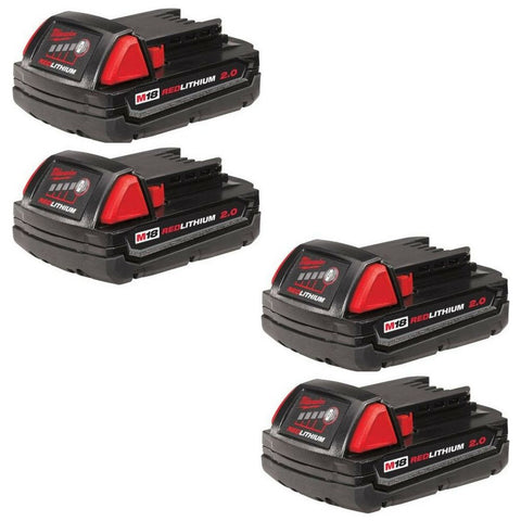 Milwaukee 48-11-1820 REDLITHIUM M18 2.0 Compact Battery Pack (4 Pack)