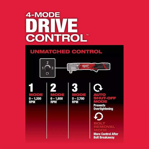 Milwaukee 2565-20 M12 FUEL Lithium-Ion 1/2 in. Cordless Right Angle Impact Wrench with Friction Ring (Tool Only)