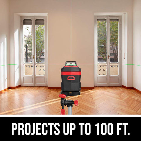 SKIL 100ft Self-Leveling Green Cross Line Laser with Rechargeable Battery, Tripod & Bag - LL9322G-01