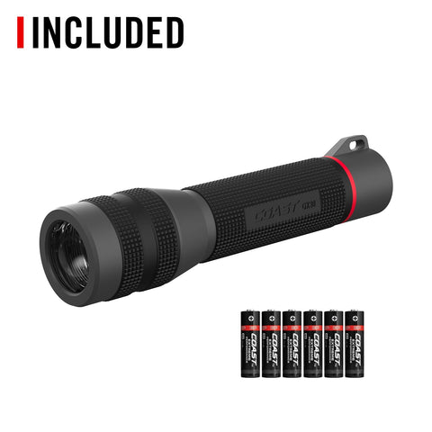 Coast GX30 2300 Lumen Waterproof Dual Power LED Flashlight with Twist Focus