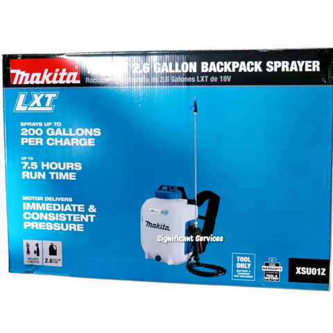 New Makita XSU01Z 18V 18 Volt LXT Li-Ion Cordless 2.6 Gallon Backpack Sprayer