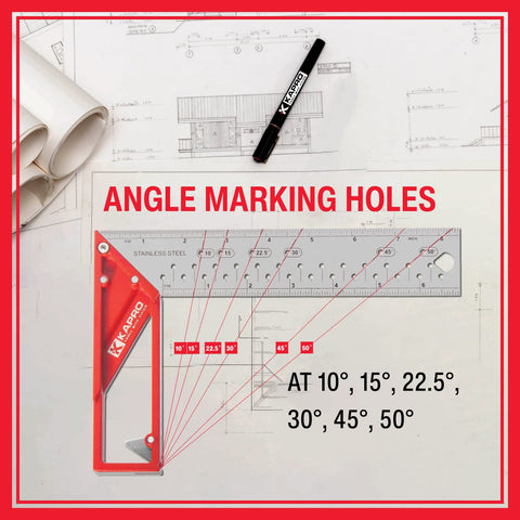 Kapro 353 Professional LedgeIt Try and Mitre Square For Leveling and 8 Inch