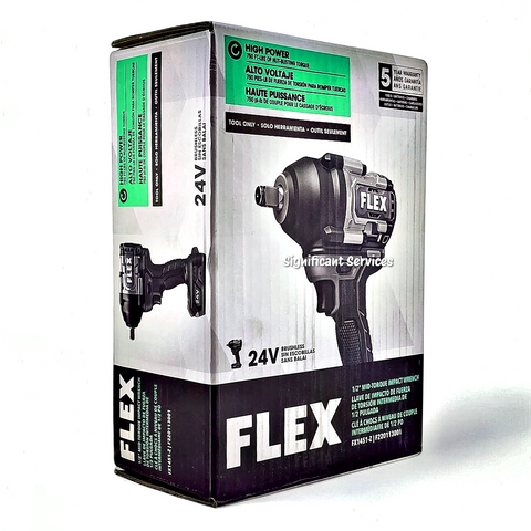 FLEX FX1451-Z 24V Brushless Cordless 1/2Inch 750 Ft-Lbs Mid-Torque Impact Wrench