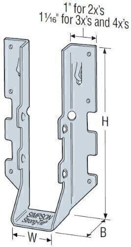 75 Pack Simpson Strong Tie LUS210Z 2x10 Light Double Shear Joist Hanger Z-Max...