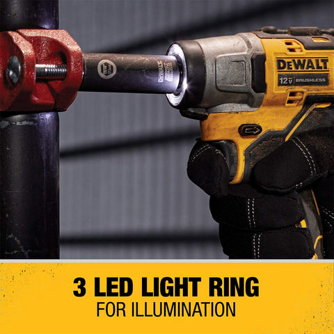Dewalt 12V DCF902B Max 3/8" Brushless 3 Speed Impact Wrench Li-ion 2.0 Batteries