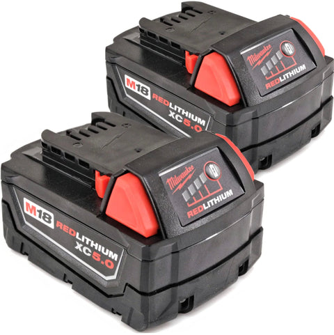 Milwaukee 48-11-1852 M18 REDLITHIUM XC 5 Ah Lithium-Ion Extended Capacity Battery (2-Pack)