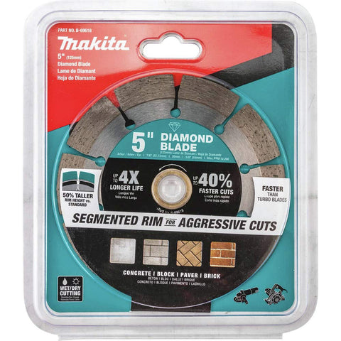 Makita B-69618 5" Diamond Blade, Segmented, General Purpose