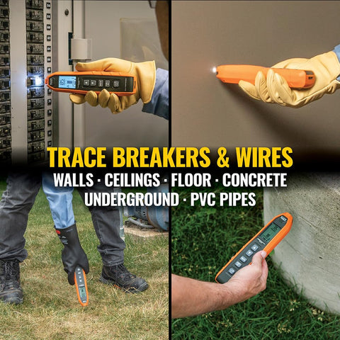 Klein Tools ET450 Advanced Underground Circuit Breaker Finder and Wire Tracer Kit for Energized and Non-Energized Breakers, Fuses, and Wires